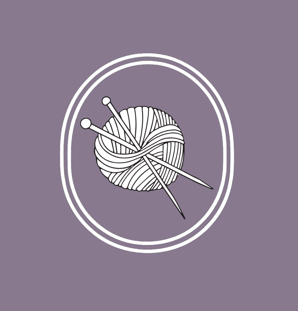 Ilustración de tejido de dos agujas